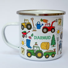 Load image into Gallery viewer, Plain or personalised Farming/Tractor Enamel Mug