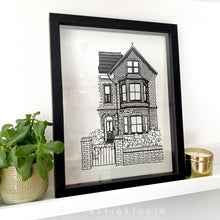 Load image into Gallery viewer, Framed Custom House Illustration Papercut
