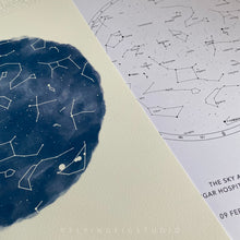 Load image into Gallery viewer, Personalised Night Sky Star Map Print