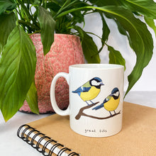 Load image into Gallery viewer, Great Tits Illustration Mug