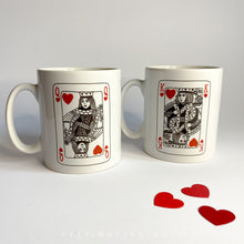 Load image into Gallery viewer, King or Queen of Hearts Plain or Personalised Ceramic Mugs