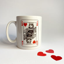 Load image into Gallery viewer, King or Queen of Hearts Plain or Personalised Ceramic Mugs