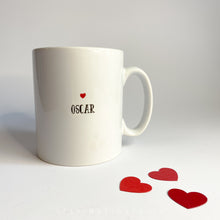Load image into Gallery viewer, King or Queen of Hearts Plain or Personalised Ceramic Mugs