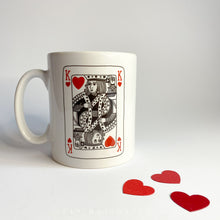 Load image into Gallery viewer, King or Queen of Hearts Plain or Personalised Ceramic Mugs