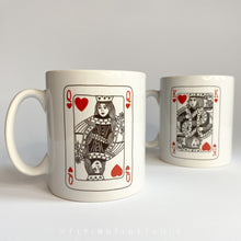 Load image into Gallery viewer, King or Queen of Hearts Plain or Personalised Ceramic Mugs