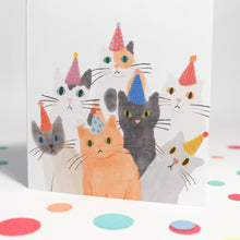 Load image into Gallery viewer, Personalised Illustrated Party Cats Card