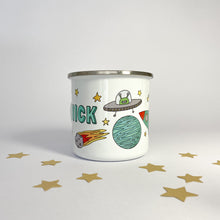 Load image into Gallery viewer, Personalised Enamel Space Mug