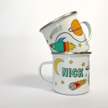 Load image into Gallery viewer, Personalised Enamel Space Mug