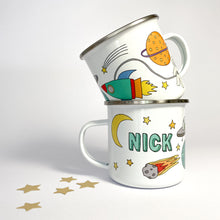 Load image into Gallery viewer, Personalised Enamel Space Mug