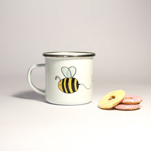 Load image into Gallery viewer, Personalised Enamel Bee Mug