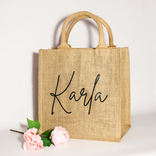 Load image into Gallery viewer, Personalised Name Jute Bag