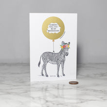 Load image into Gallery viewer, Personalised Zebra Secret Message Card
