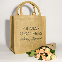 Load image into Gallery viewer, Personalised Probably Just… Jute Bag