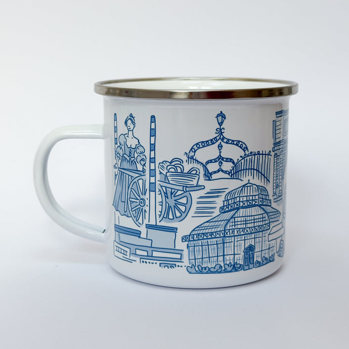 Dublin Landmarks Illustrated Enamel Mug