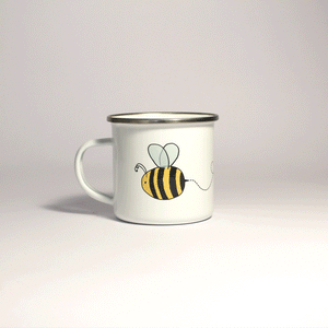 Personalised Enamel Bee Mug