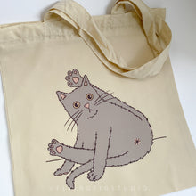 Load image into Gallery viewer, Cat Yoga/Cat Butt Illustration Tote Bag