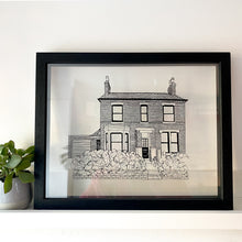 Load image into Gallery viewer, Framed Custom House Illustration Papercut