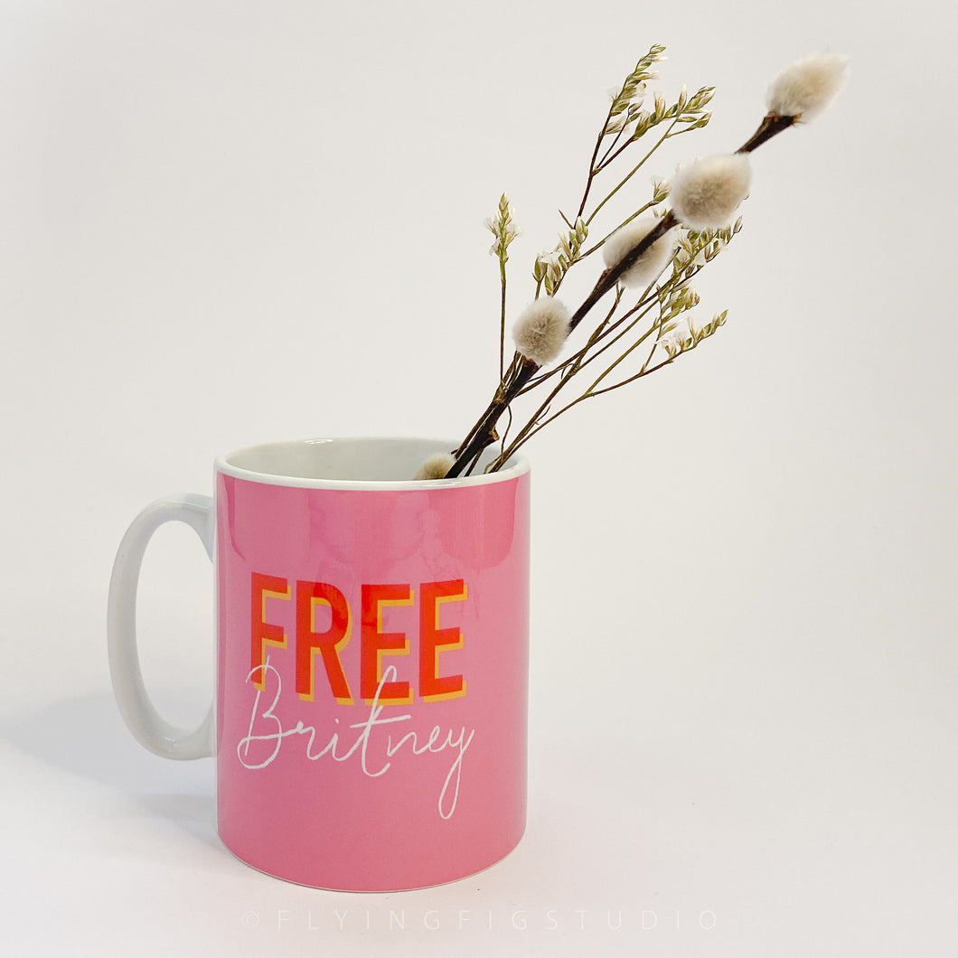 Free Britney Pink Ceramic Mug