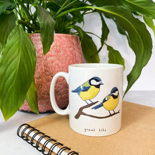 Load image into Gallery viewer, Great Tits Illustration Mug