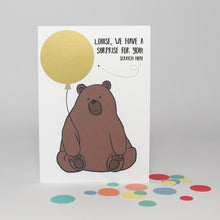 Load image into Gallery viewer, Personalised Bear Scratch off Card