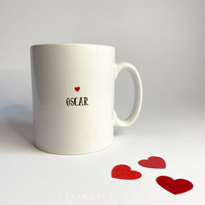 King or Queen of Hearts Plain or Personalised Ceramic Mugs