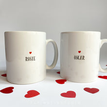Load image into Gallery viewer, King or Queen of Hearts Plain or Personalised Ceramic Mugs