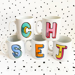 Personalised Letter Ceramic Mug