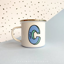 Load image into Gallery viewer, Personalised Letter Enamel Mug