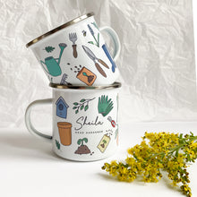 Load image into Gallery viewer, Personalised Head Gardener Enamel Camping Mug