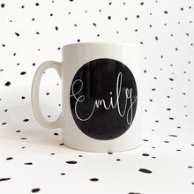 Load image into Gallery viewer, Personalised Monochrome Circle Mug