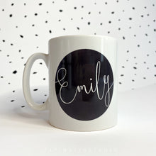 Load image into Gallery viewer, Personalised Monochrome Circle Mug