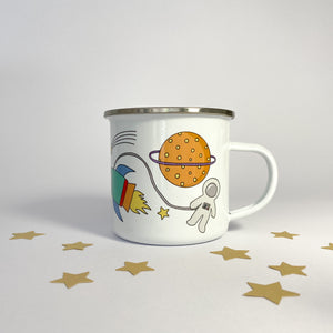 Personalised Enamel Space Mug