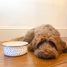 Load image into Gallery viewer, Personalised Spotty Enamel Mug and Bowl/Dog Bowl