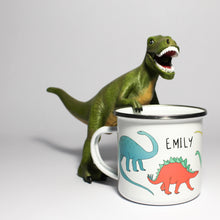 Load image into Gallery viewer, Personalised Enamel Dino Mug