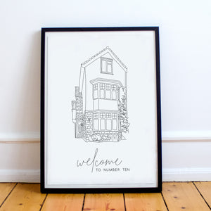 Personalised House Illustration Print